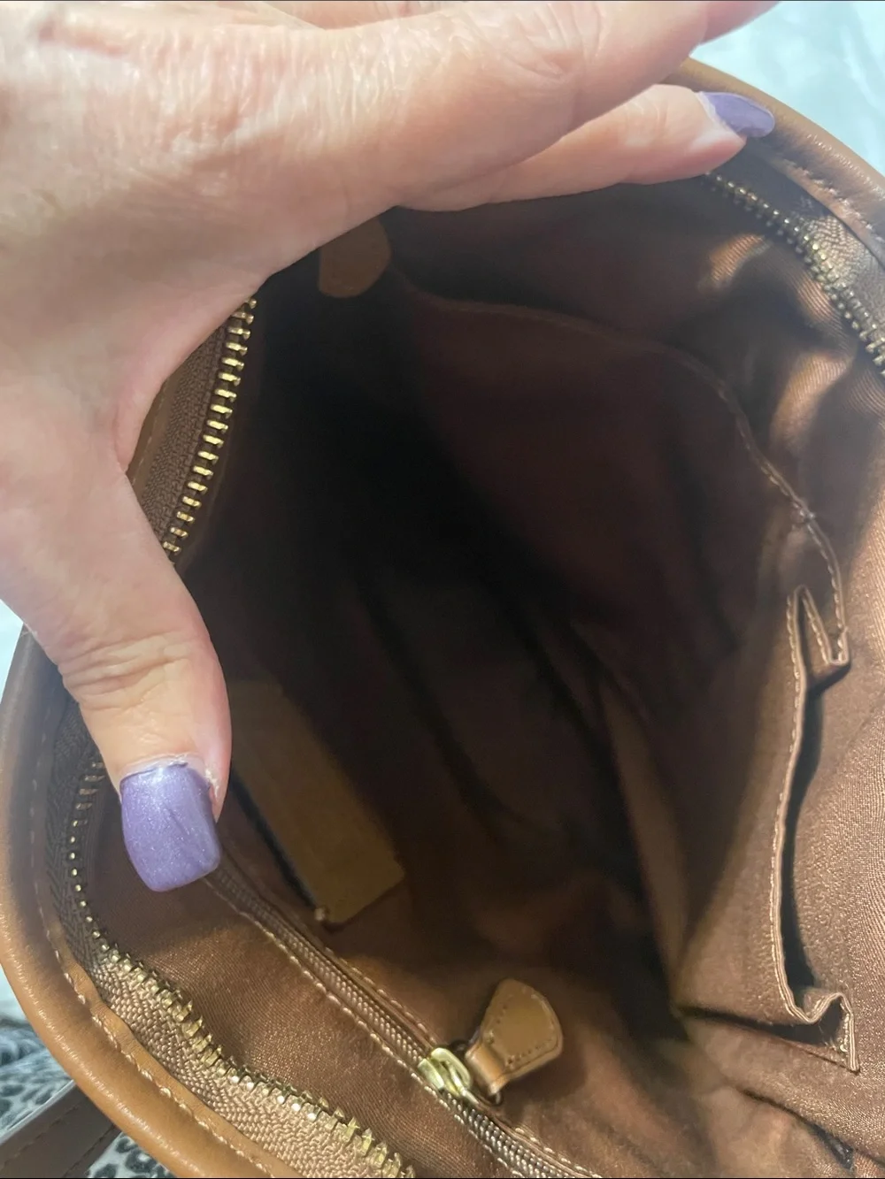 Coach signature file crossbody bag